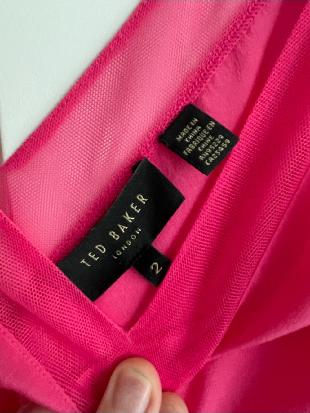 Ted Baker Hot Pink V-Neck Sleeveless Camisole - Picture 2 of 3